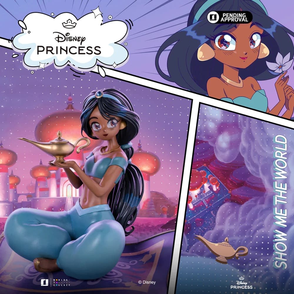 Jasmine Makes a Wish with Iron Studios New Aladdin Statue 
