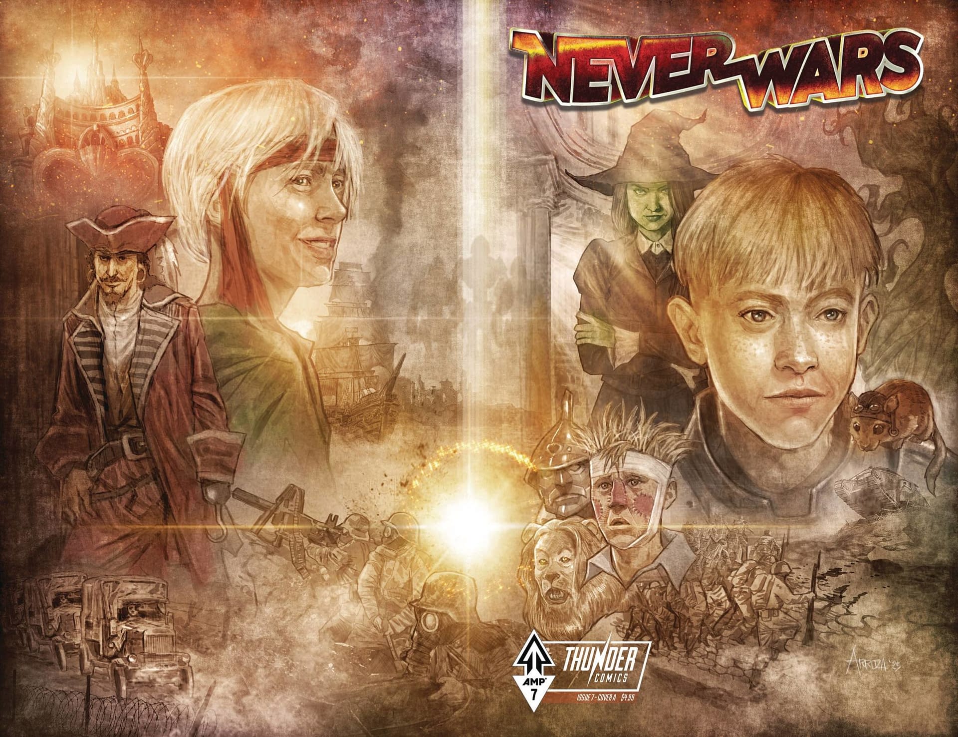 Cover image for NEVERWARS #7 CVR A ERWIN J ARROZA WRAPAROUND