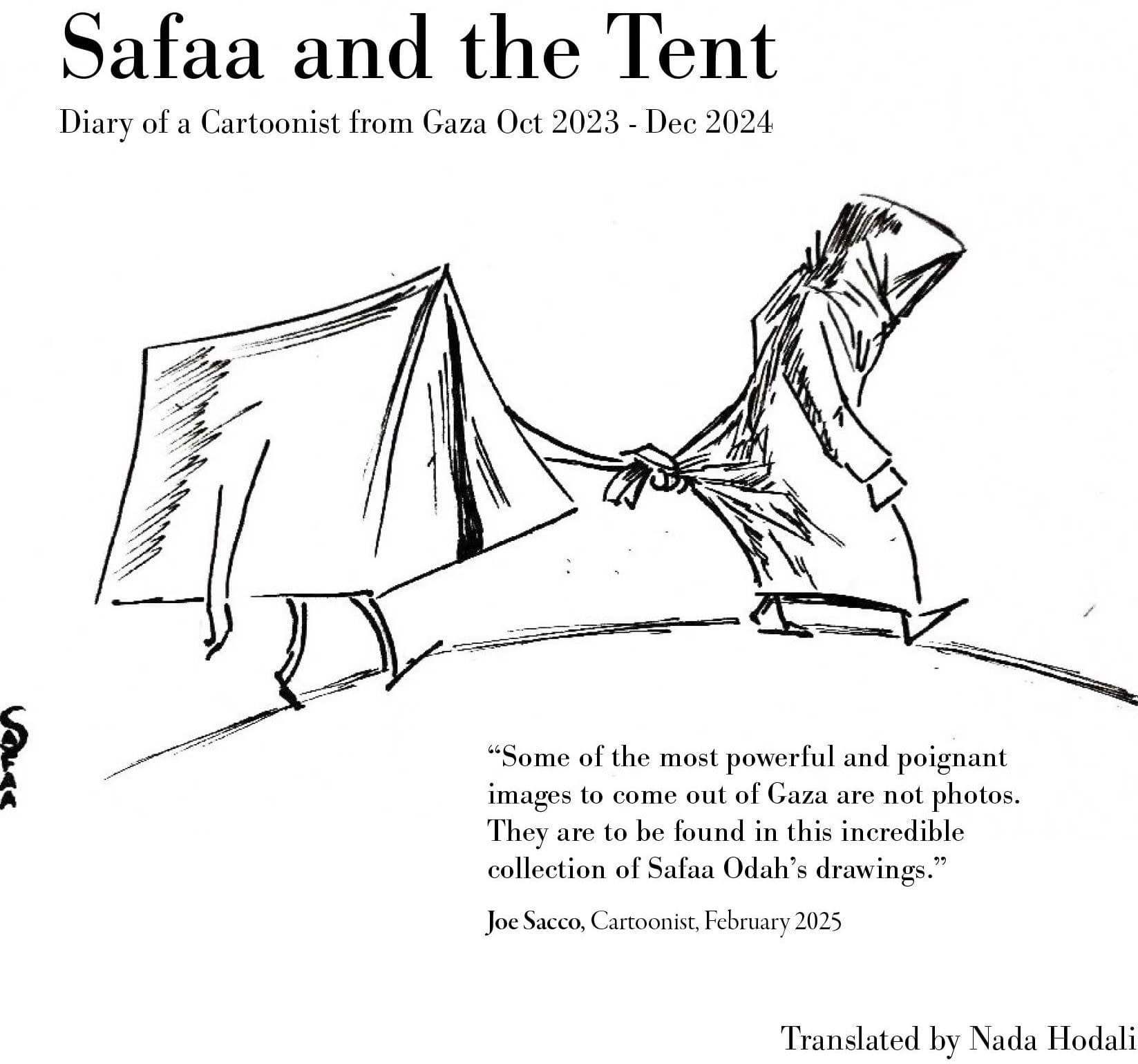 Safaa Odah Wins Award For Her Cartoons, Some Drawn On Her Tent In Gaza