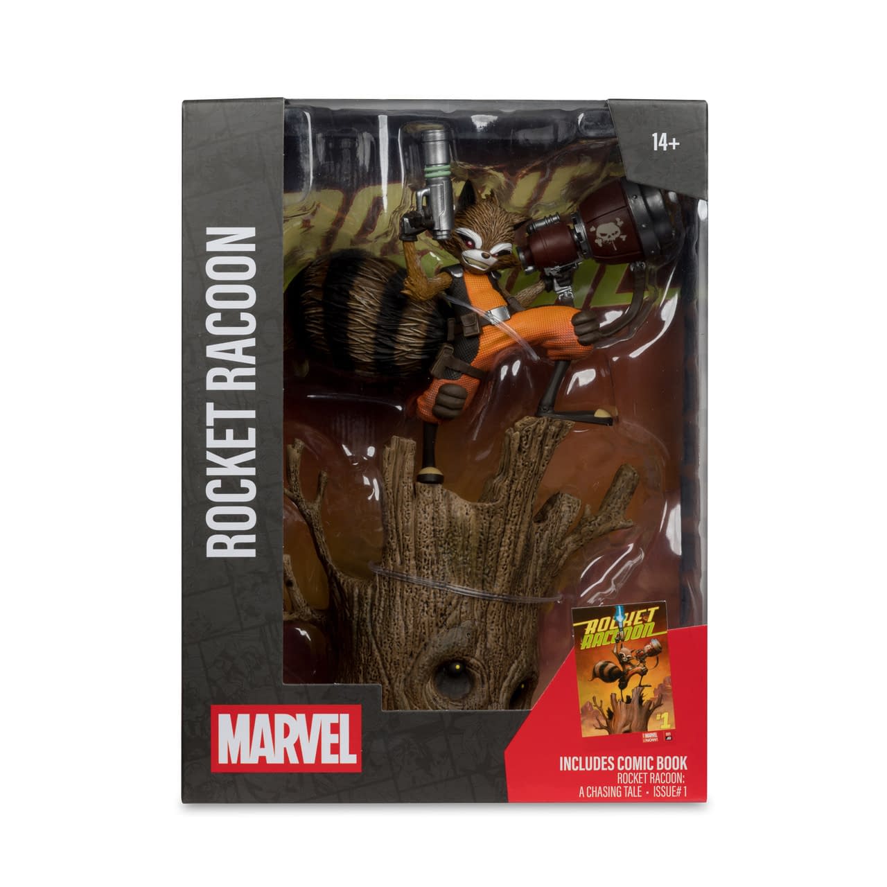 Rocket Raccoon Gets Fired Up with New McFarlane x Marvel Statue