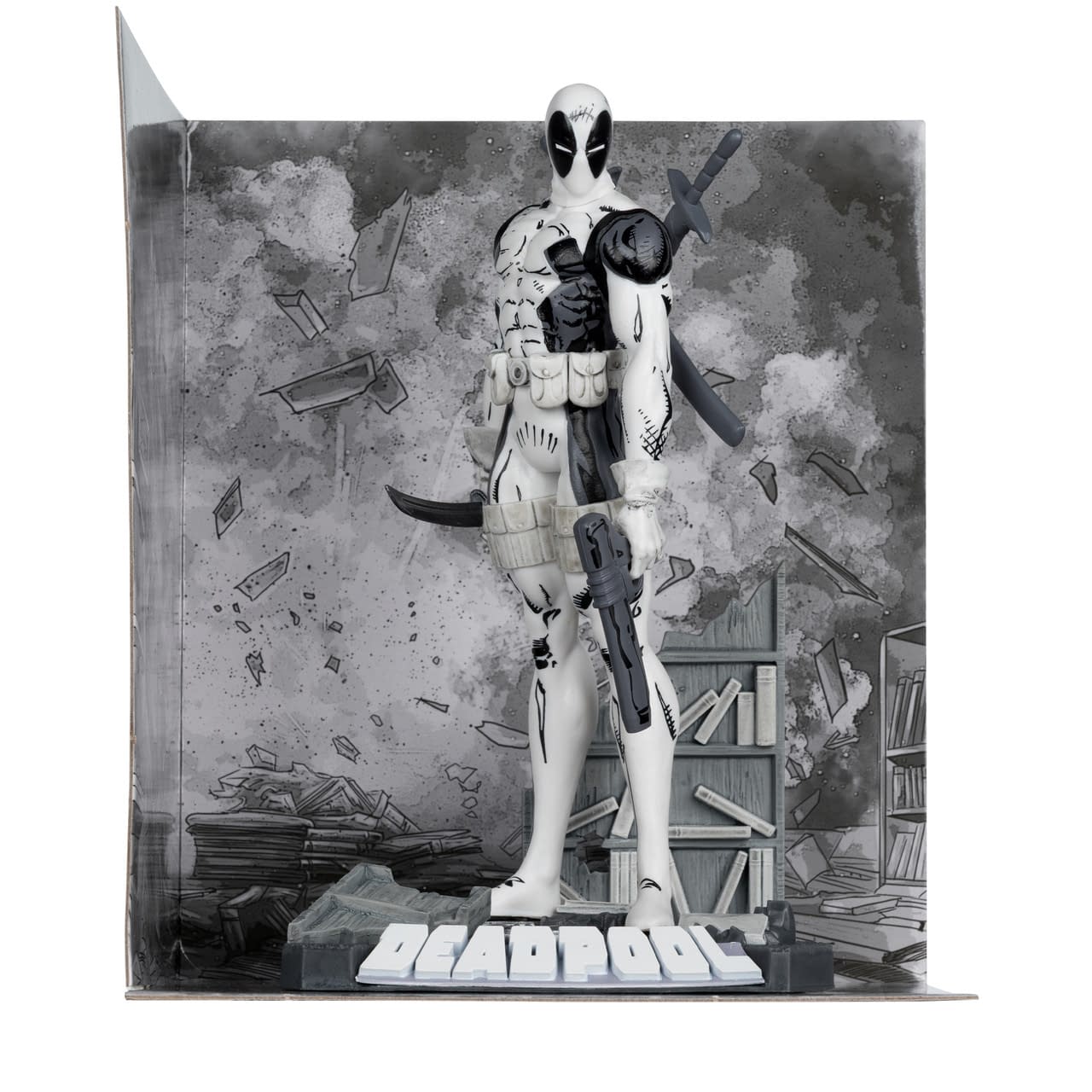 New Gold Label Line Art Deadpool Statue Revealed from McFarlane