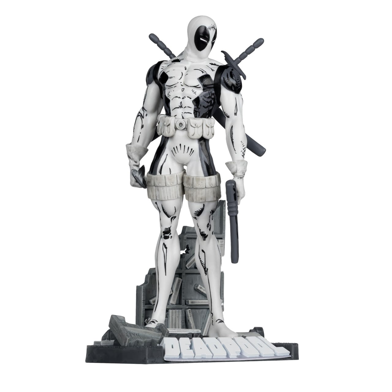 New Gold Label Line Art Deadpool Statue Revealed from McFarlane