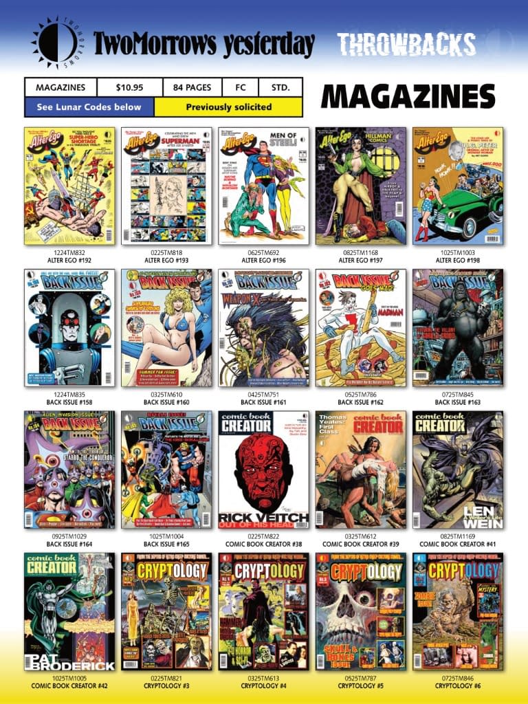 TwoMorrows January 2025 Full Solicits And Solicitations