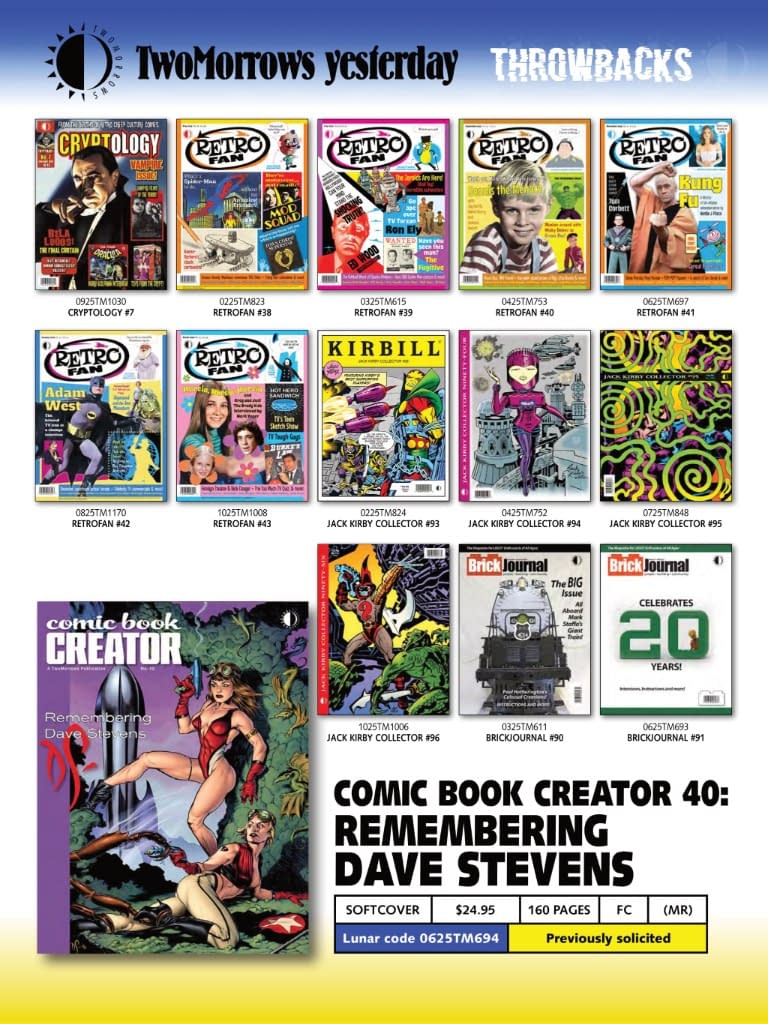 TwoMorrows January 2025 Full Solicits And Solicitations