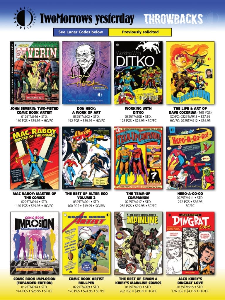 TwoMorrows January 2025 Full Solicits And Solicitations