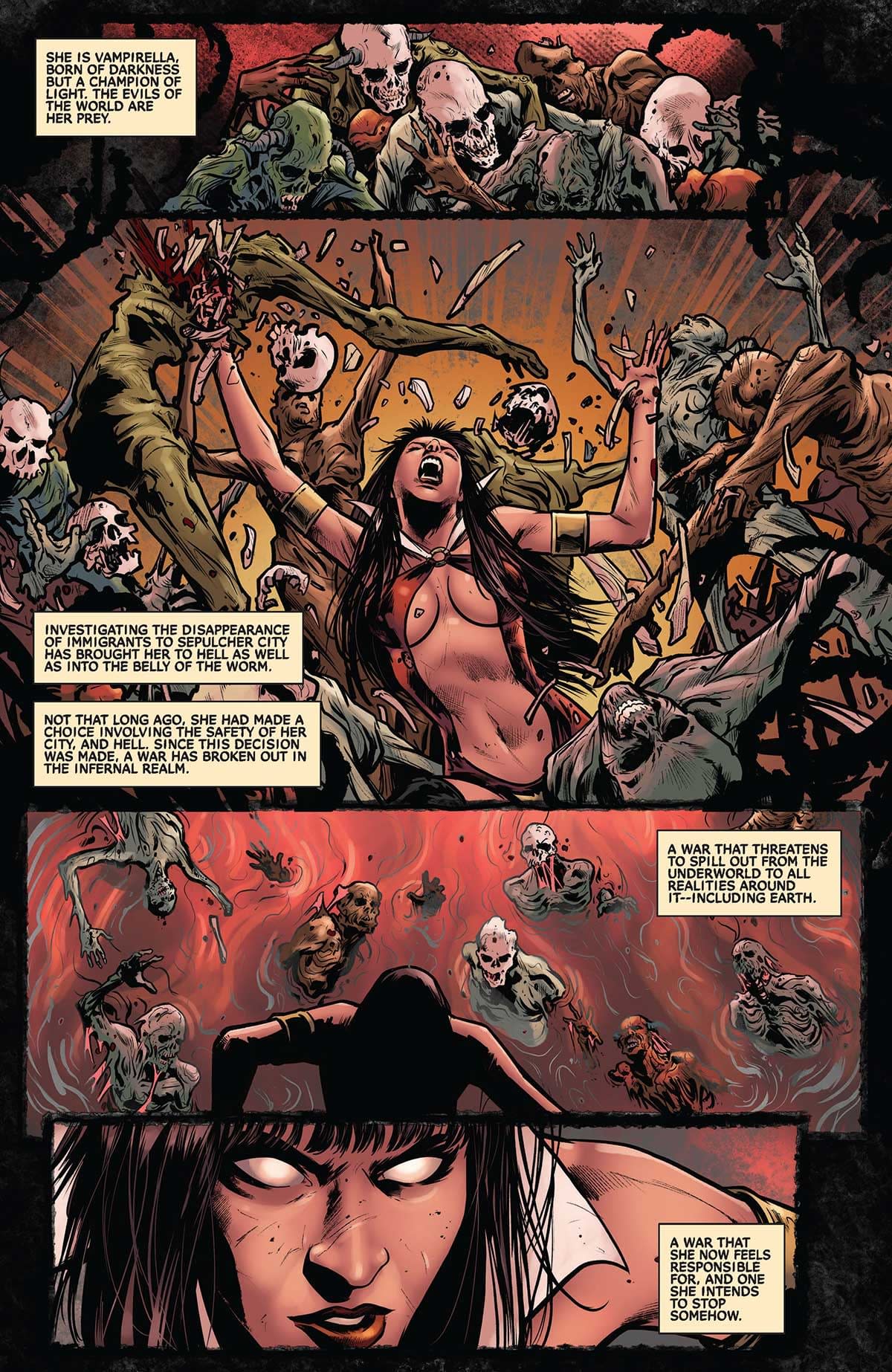 Interior preview page from Vampirella Armageddon #4