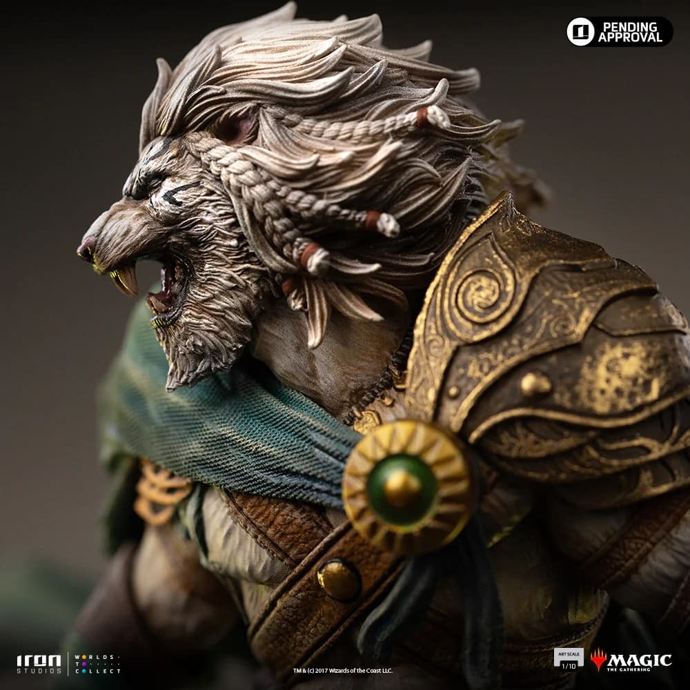 Iron Studios Reveals Magic: The Gathering Ajani Goldmane Statue 