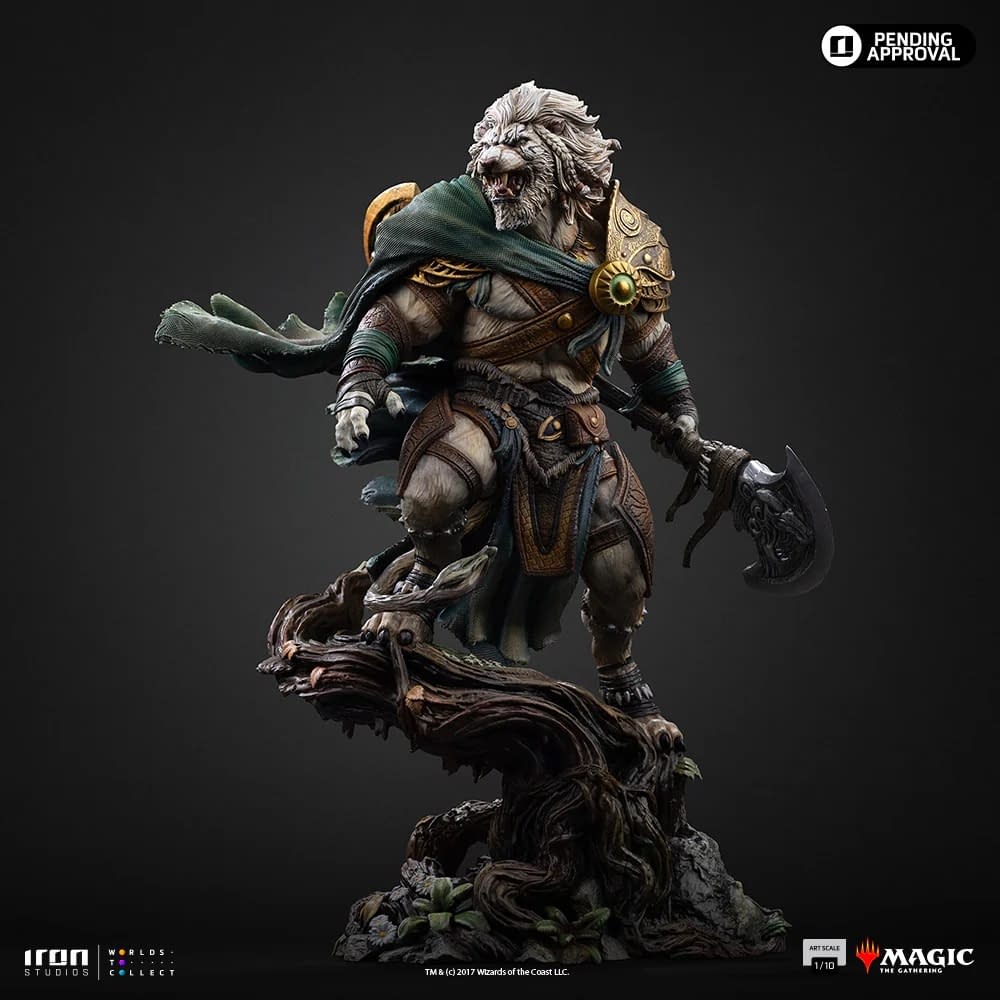 Iron Studios Reveals Magic: The Gathering Ajani Goldmane Statue 