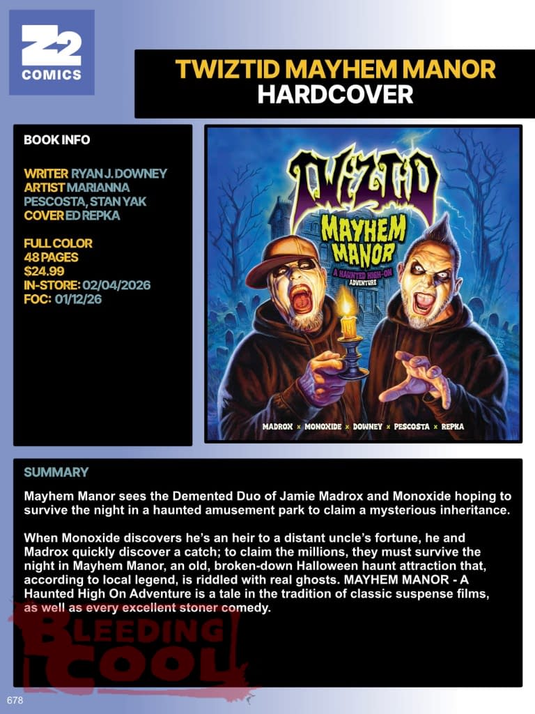 Z2 Comics Full February 2026 Solicits