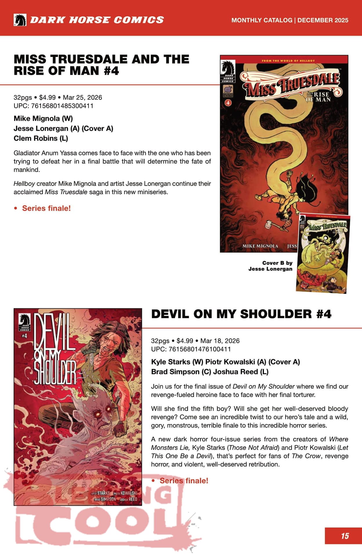 Dark Horse Comics March 2026 Solicits