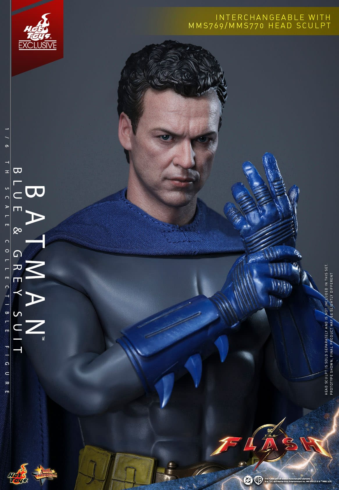 Michael Keaton Returns As Batman with New Blue & Grey Hot Toys Figure