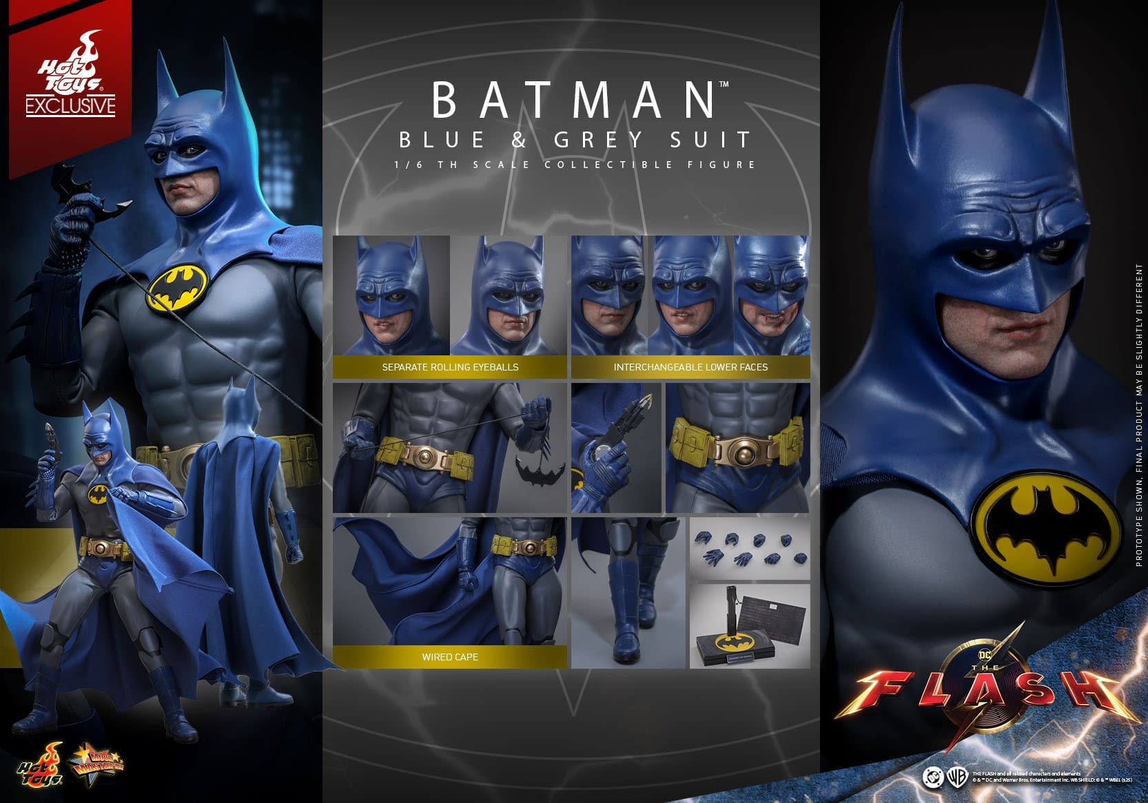 Michael Keaton Returns As Batman with New Blue & Grey Hot Toys Figure