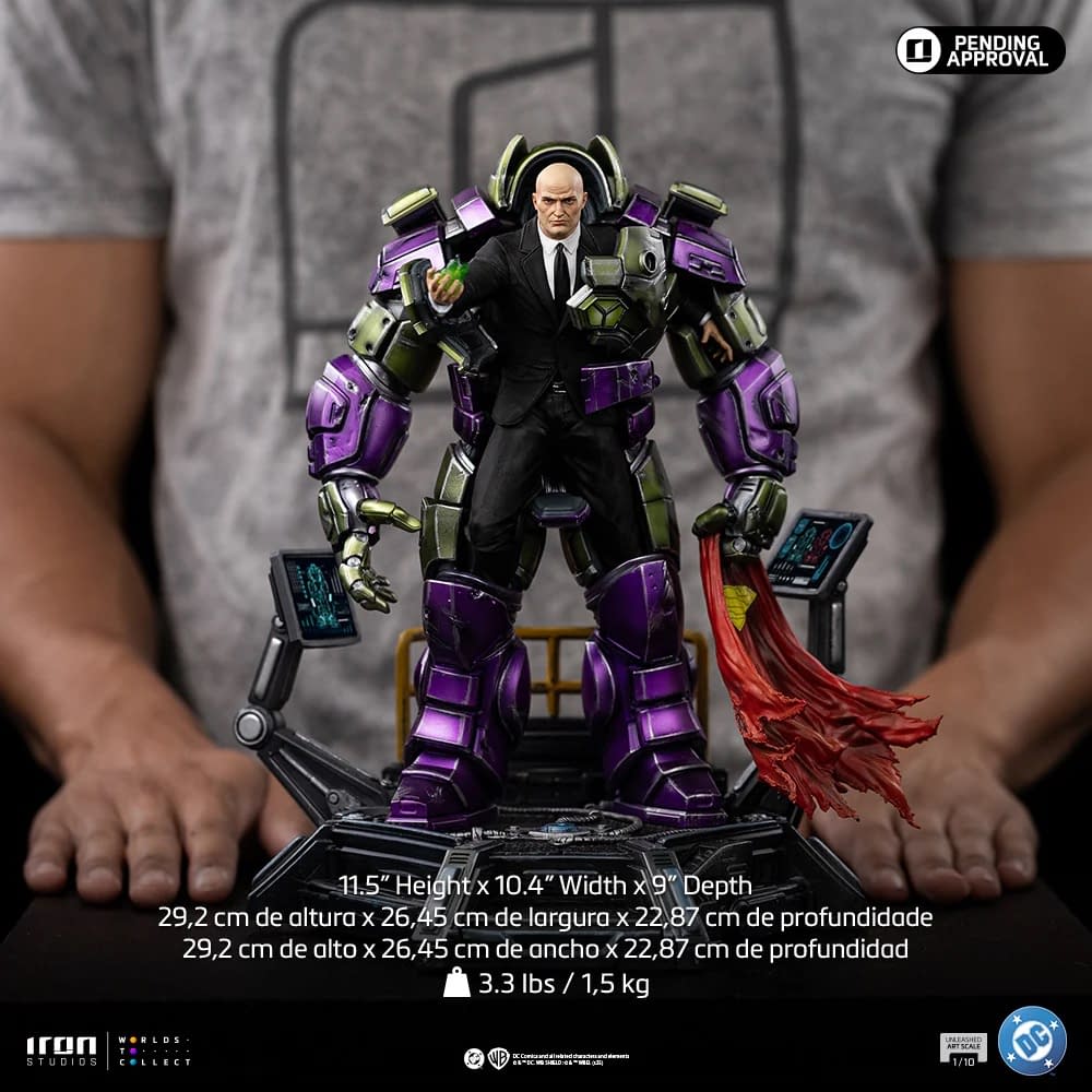 DC Comics Lex Luthor Suits Up with New 1/10 Iron Studios Statue 