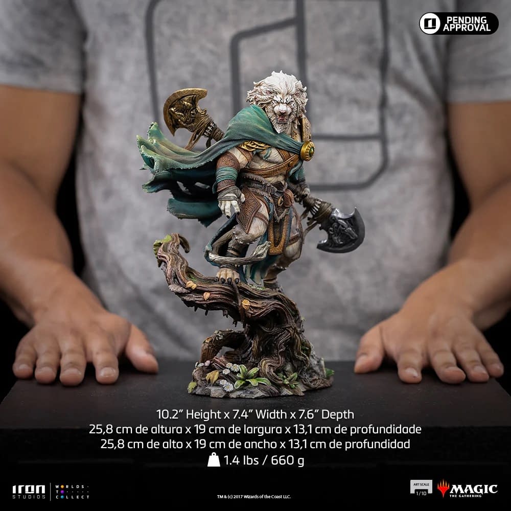 Iron Studios Reveals Magic: The Gathering Ajani Goldmane Statue 