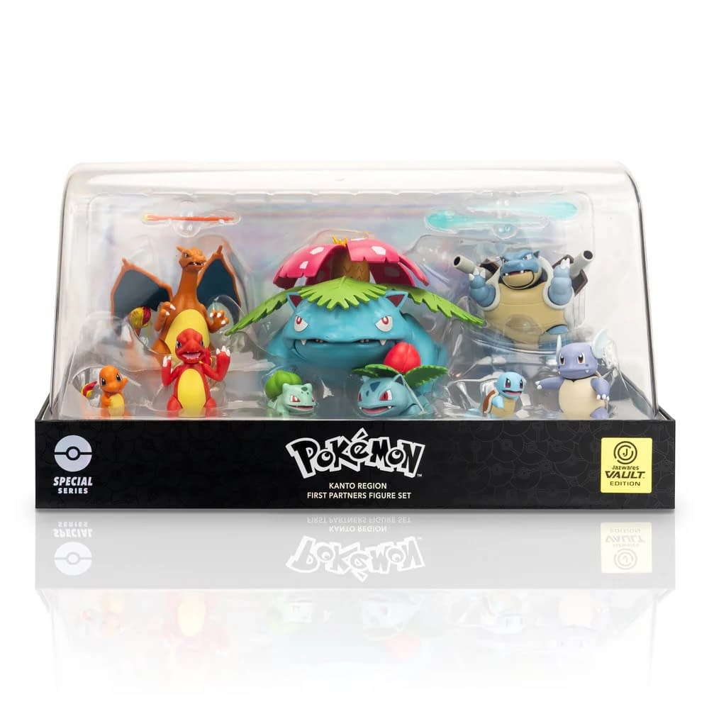 New Pokémon Kanto Region First Partners Set Debuts from Jazwares