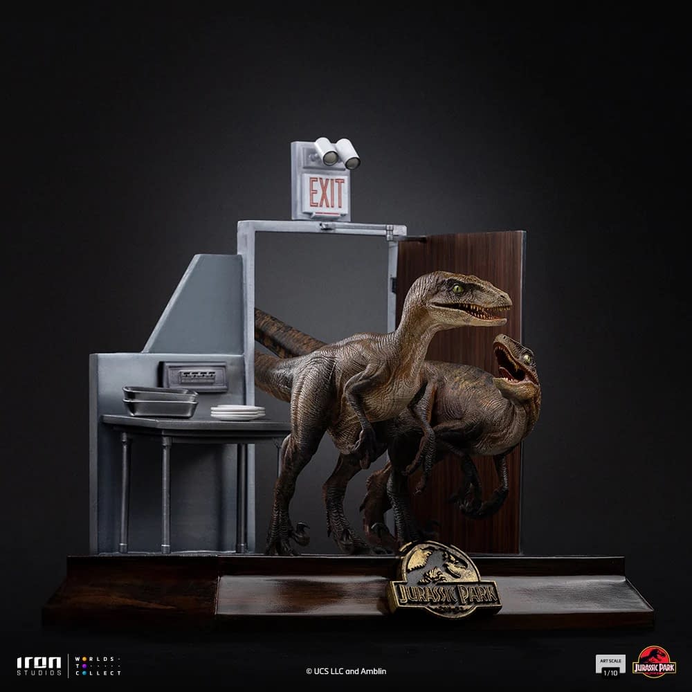 Survive the Kitchen of Jurassic Park with New Velociraptor Statue