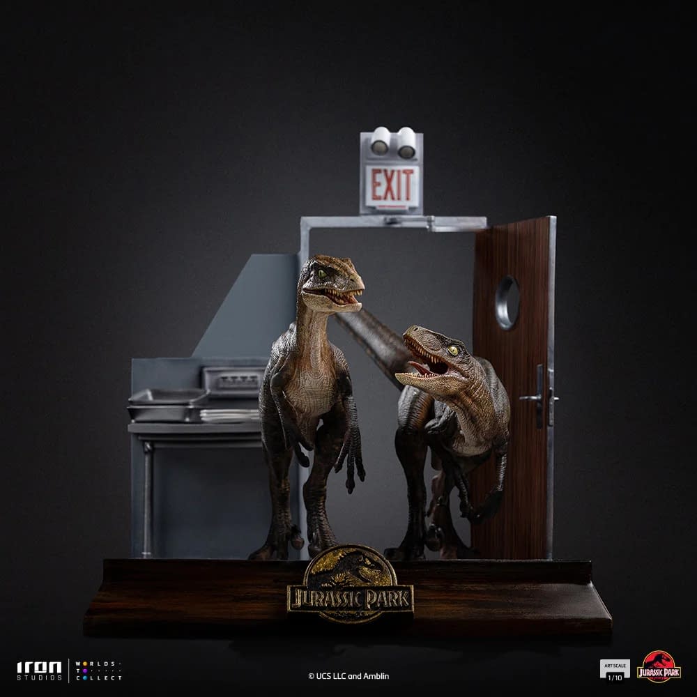 Survive the Kitchen of Jurassic Park with New Velociraptor Statue