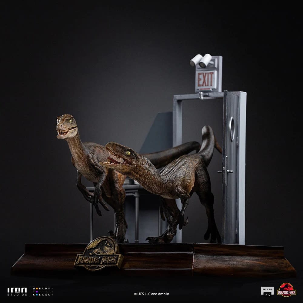Survive the Kitchen of Jurassic Park with New Velociraptor Statue
