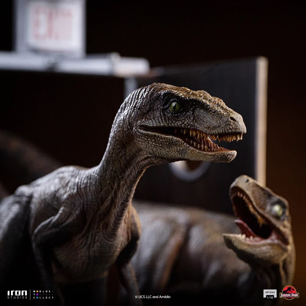 Survive the Kitchen of Jurassic Park with New Velociraptor Statue