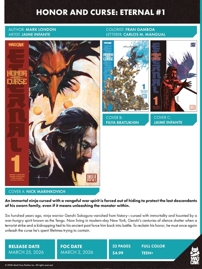 Mad Cave Studios March 2026 Full Solicits And Solicitations