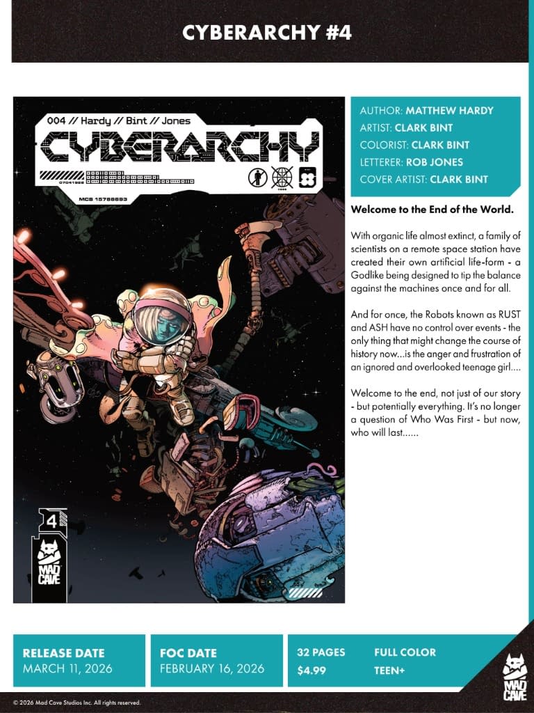 Mad Cave Studios March 2026 Full Solicits And Solicitations