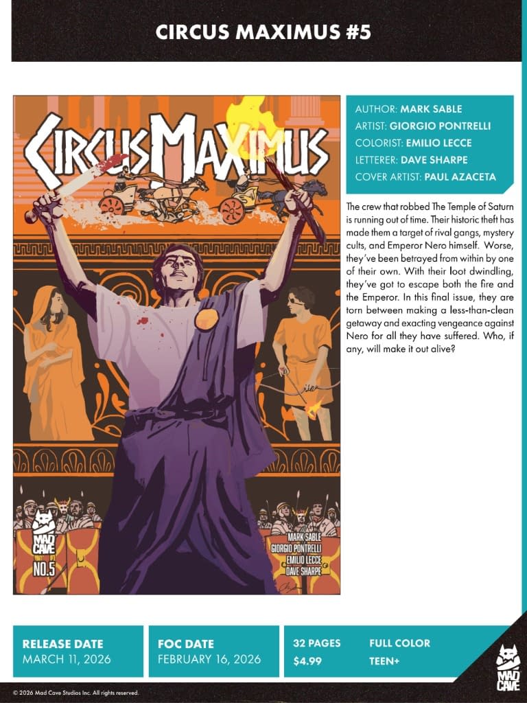 Mad Cave Studios March 2026 Full Solicits And Solicitations