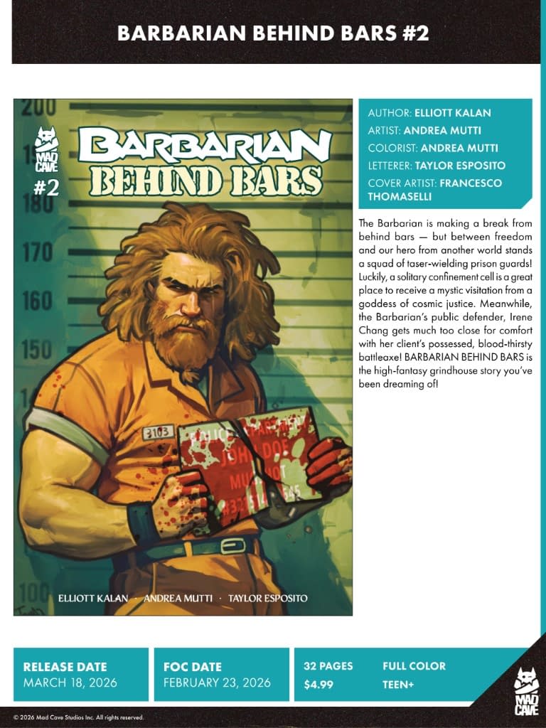 Mad Cave Studios March 2026 Full Solicits And Solicitations