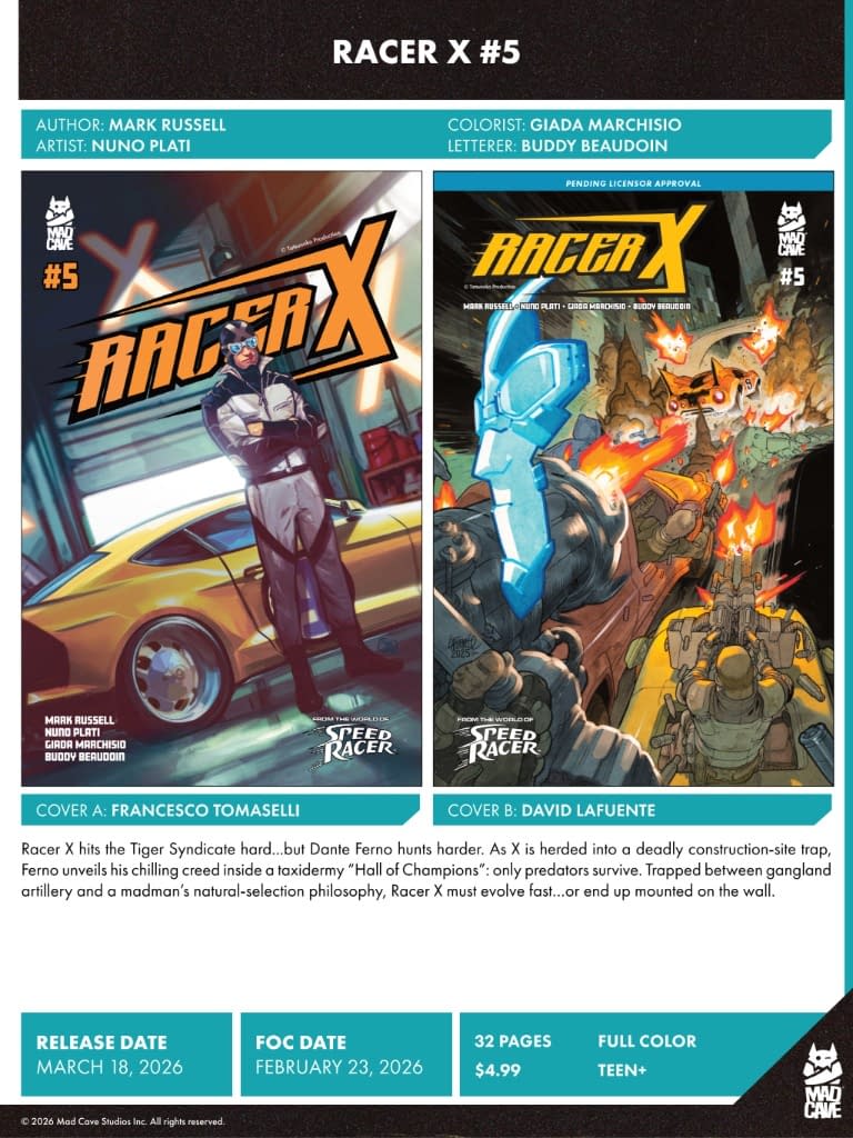 Mad Cave Studios March 2026 Full Solicits And Solicitations