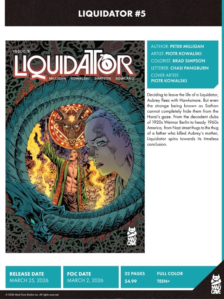Mad Cave Studios March 2026 Full Solicits And Solicitations