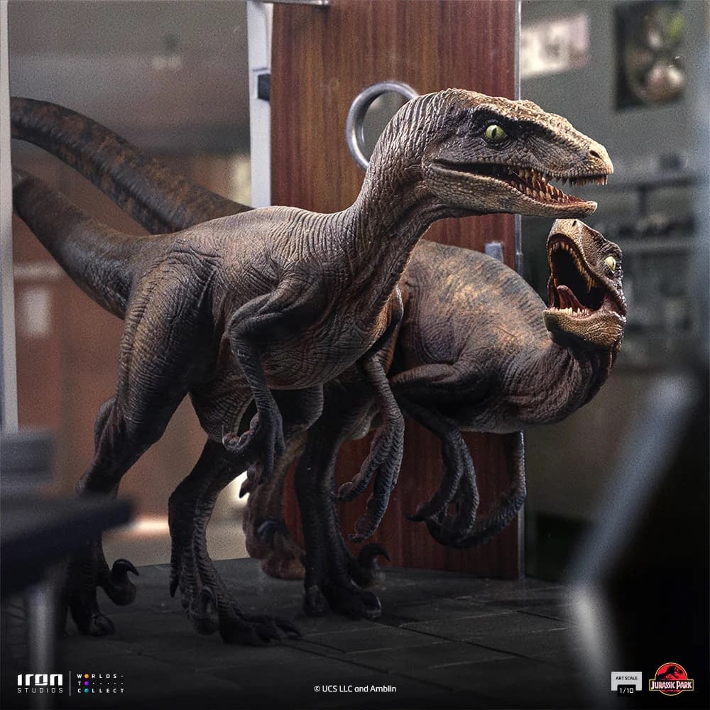 Survive the Kitchen of Jurassic Park with New Velociraptor Statue
