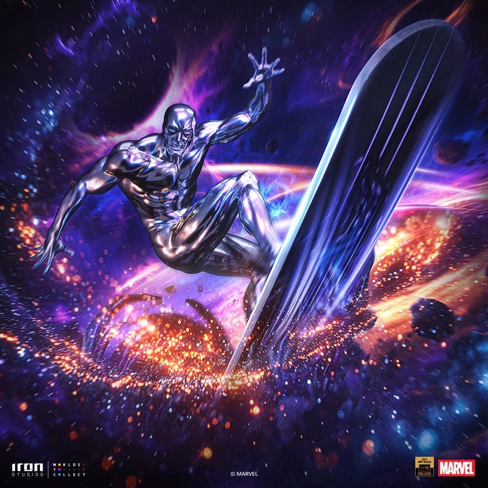 The Silver Surfer Takes Flight with New Iron Studios Marvel Statue