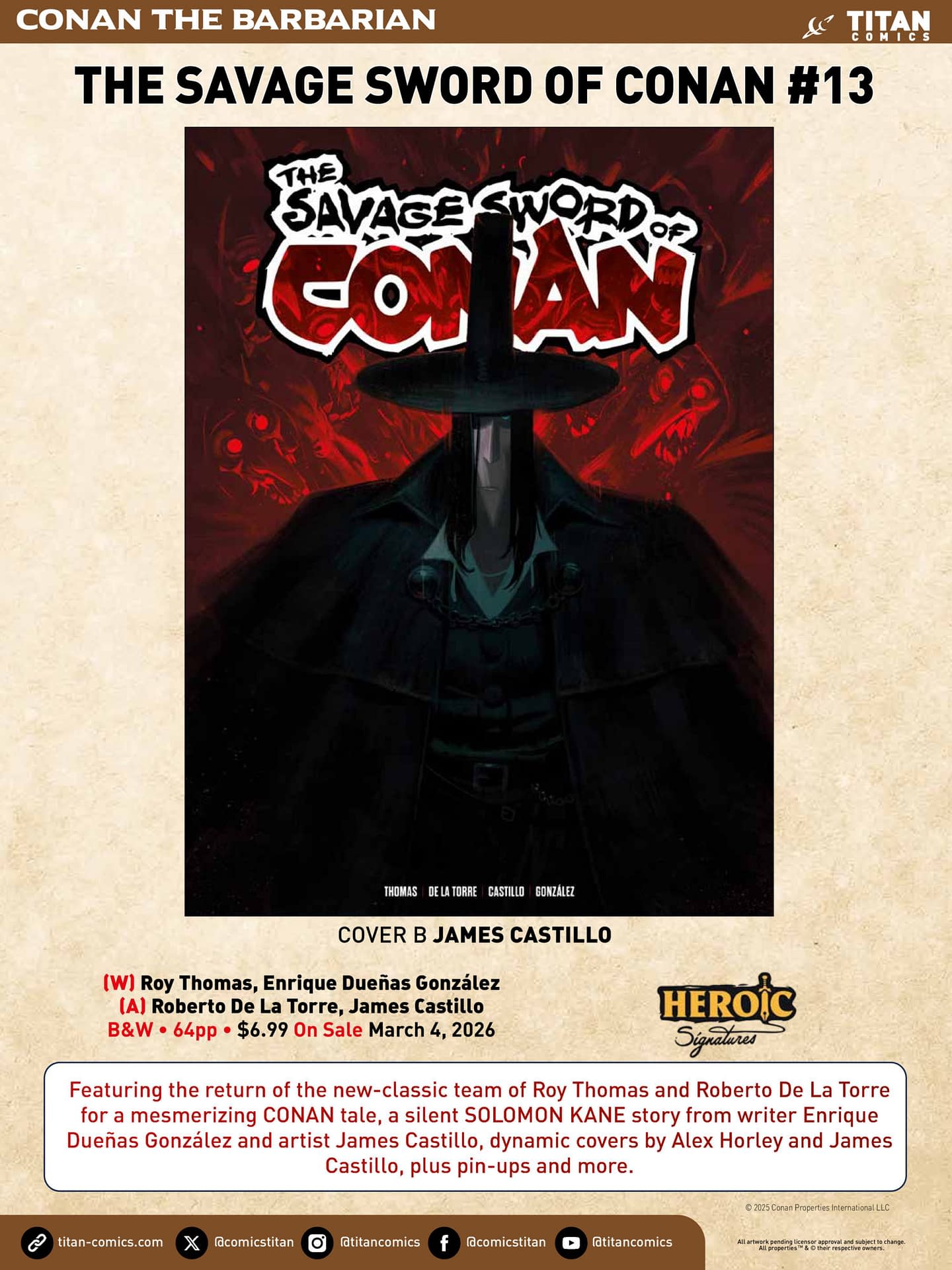 Titan March 2026 Solicits