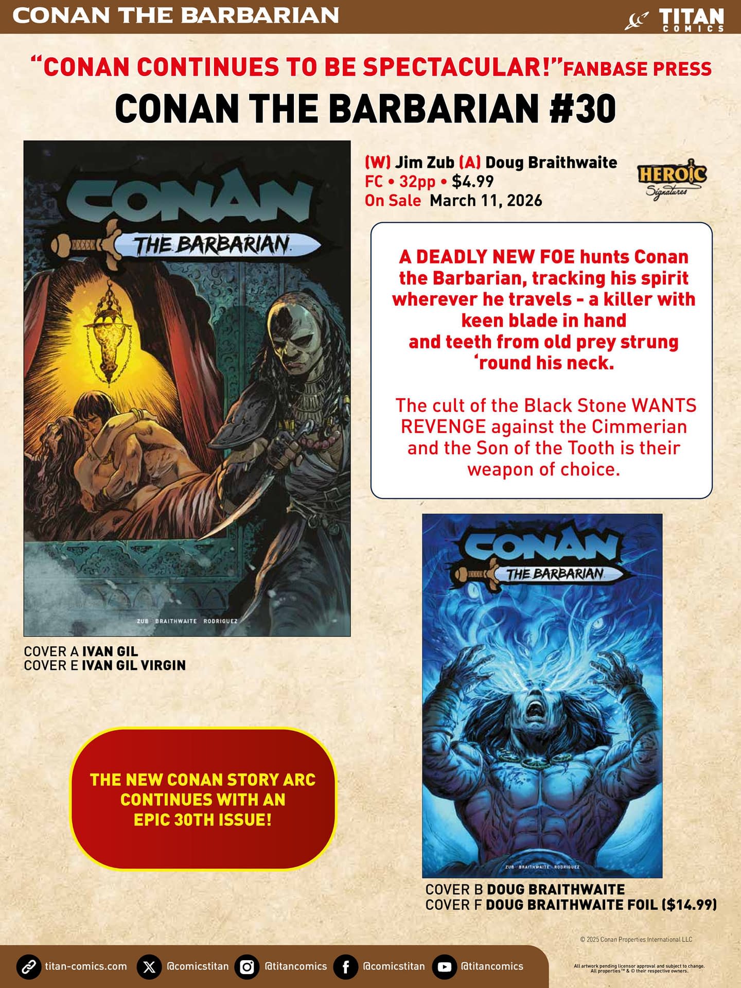 Titan March 2026 Solicits