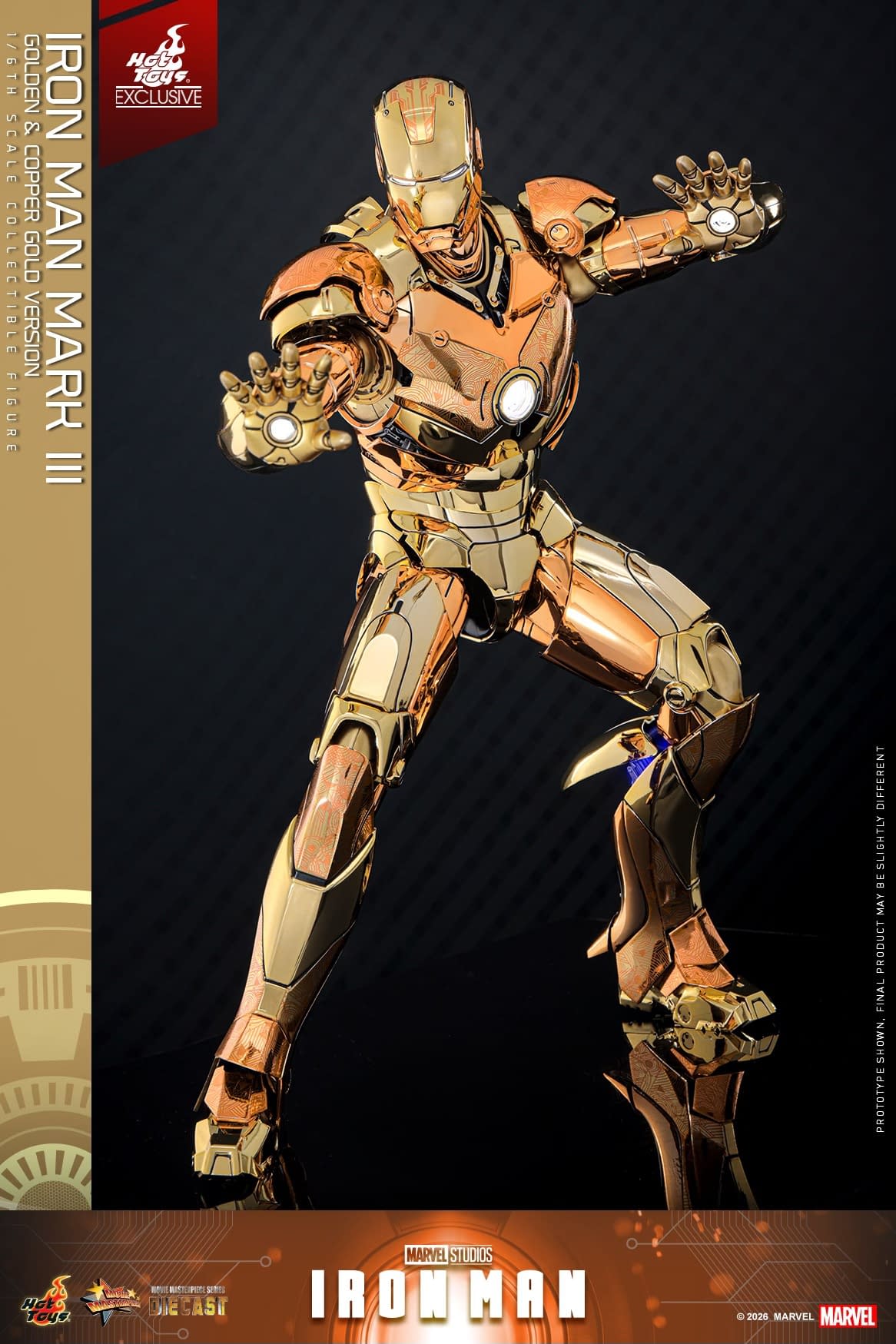 Limited Edition Golden & Copper Gold Iron Man Debuts from Hot Toys