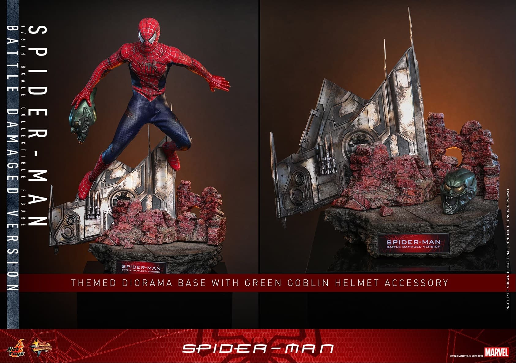 New Spider-Man (Battle Damaged Version) Hot Toys 1/6 Figure Revealed