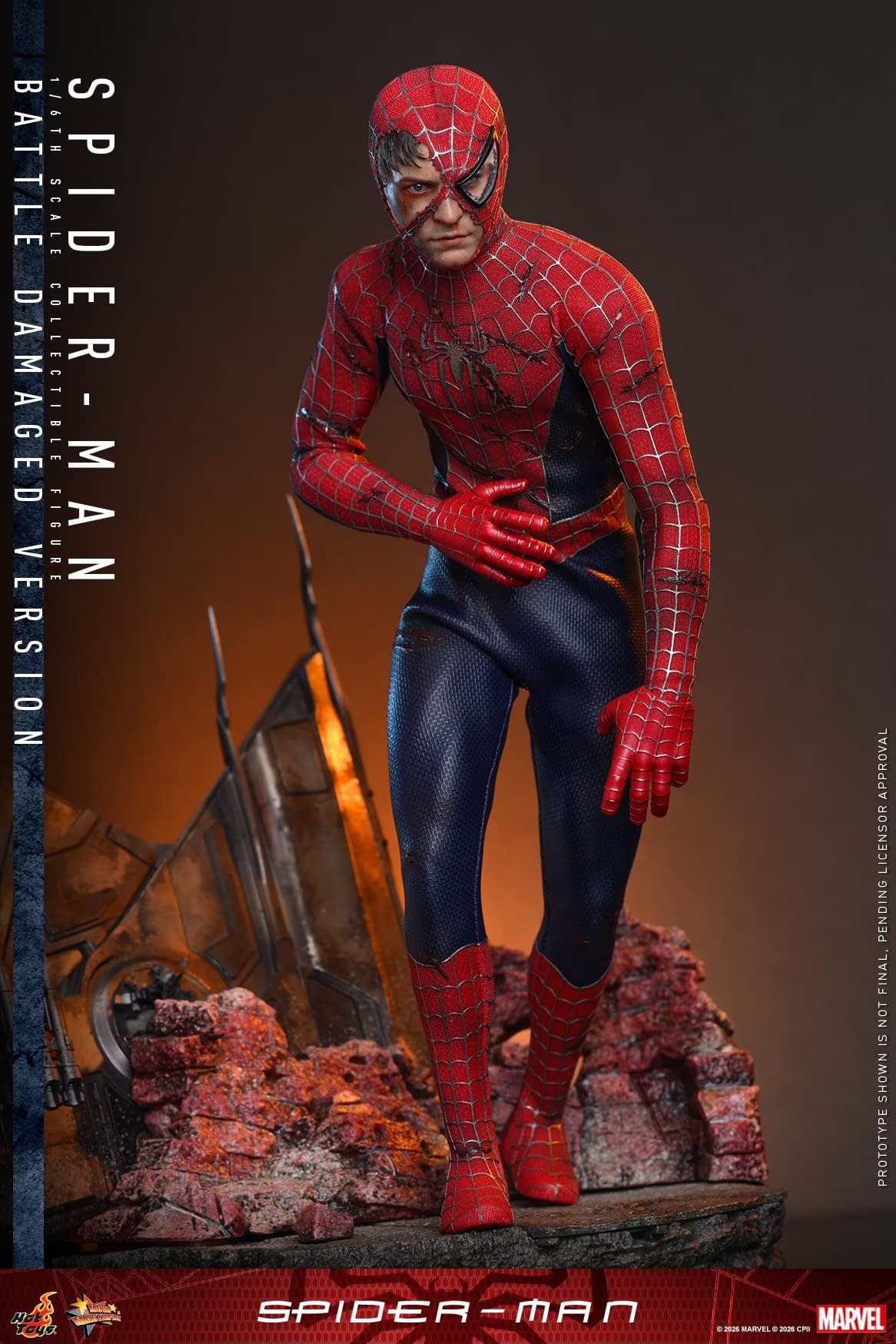 New Spider-Man (Battle Damaged Version) Hot Toys 1/6 Figure Revealed