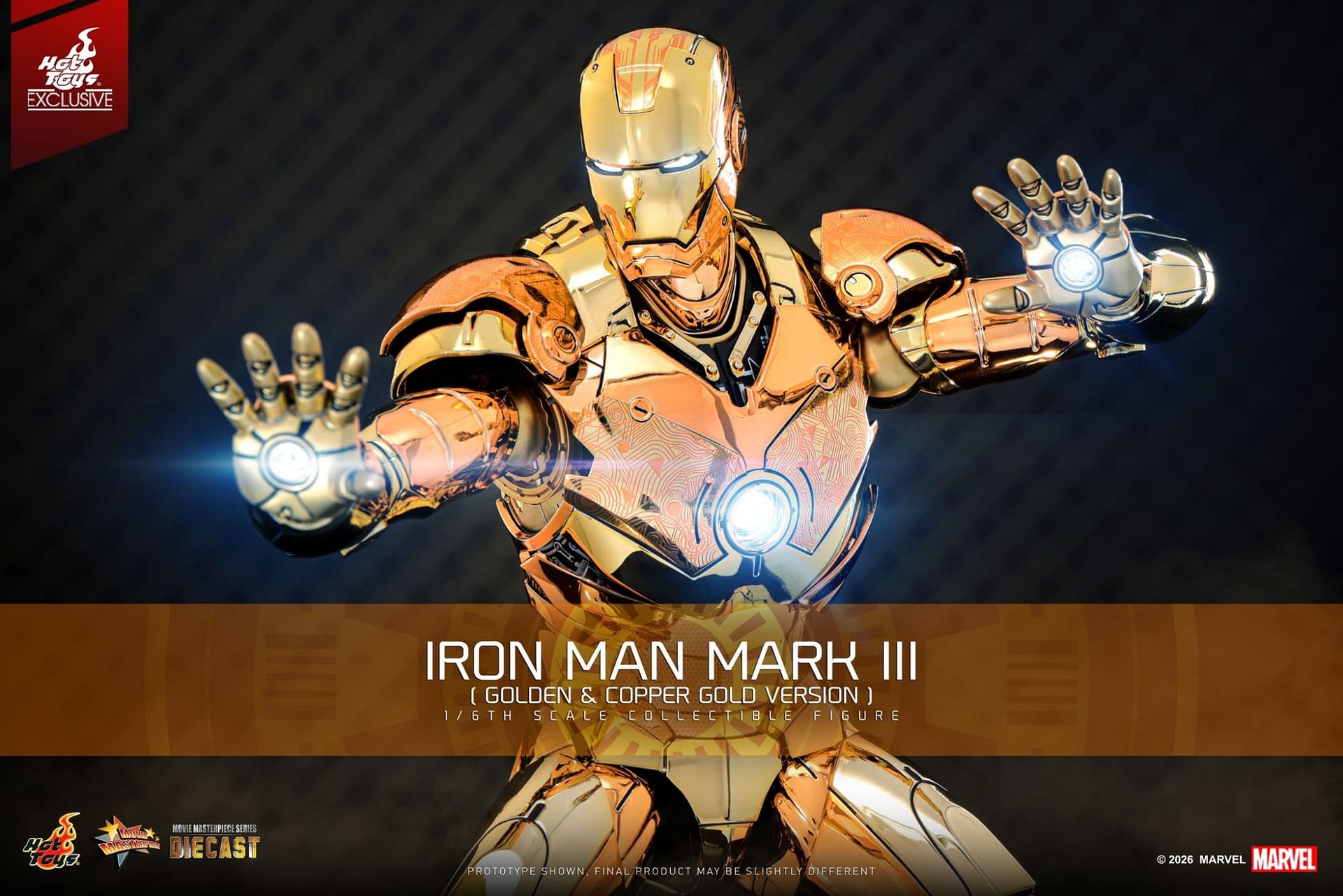 Limited Edition Golden & Copper Gold Iron Man Debuts from Hot Toys