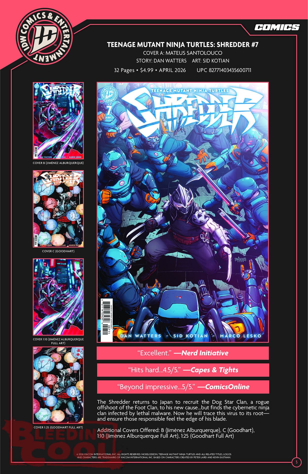 IDW April 2026 Full Solicits