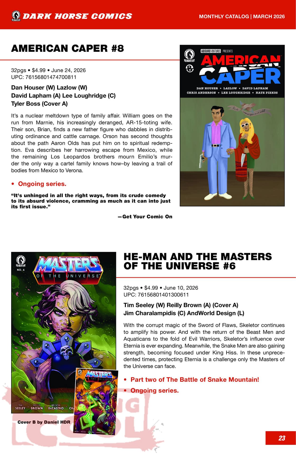 Dark Horse Comics June 2026 Full Solicits