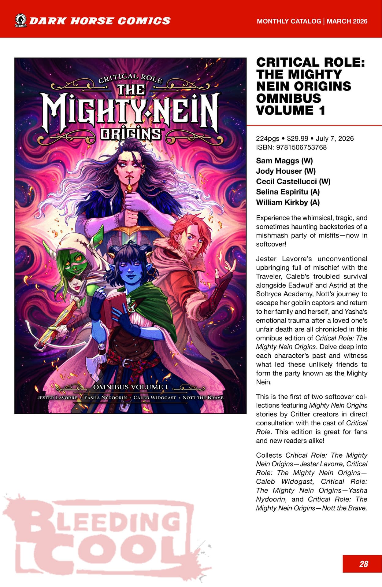 Dark Horse Comics June 2026 Full Solicits