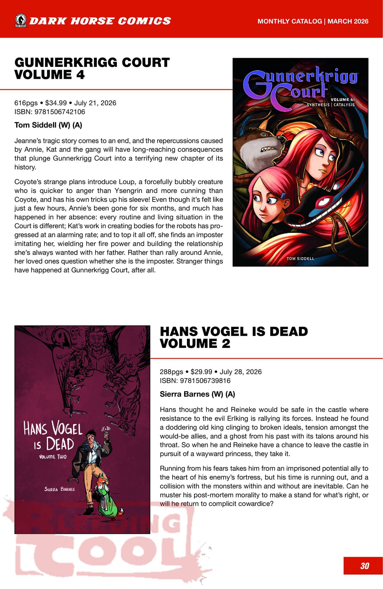 Dark Horse Comics June 2026 Full Solicits