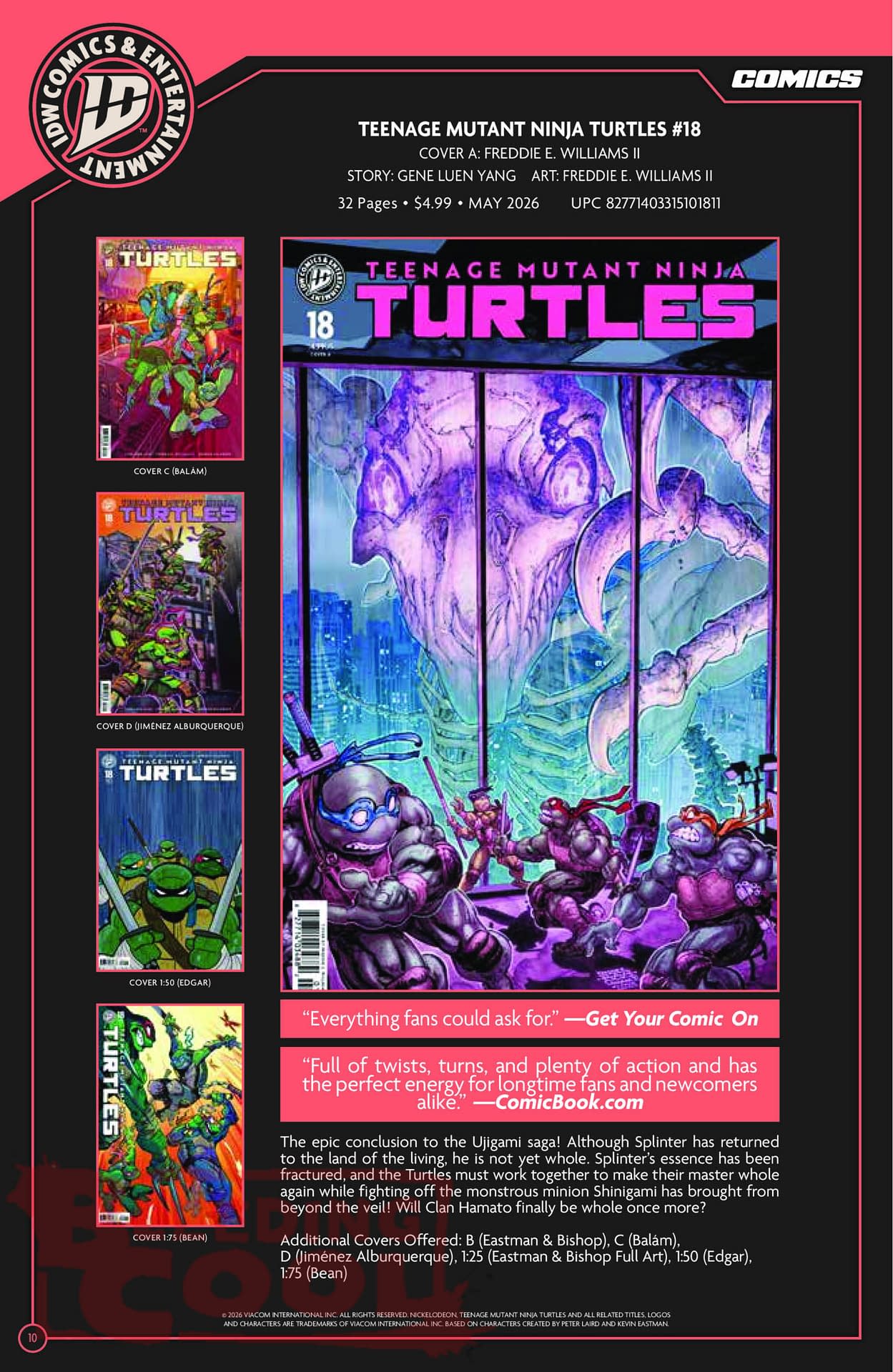 IDW Full May 2026 Solicits