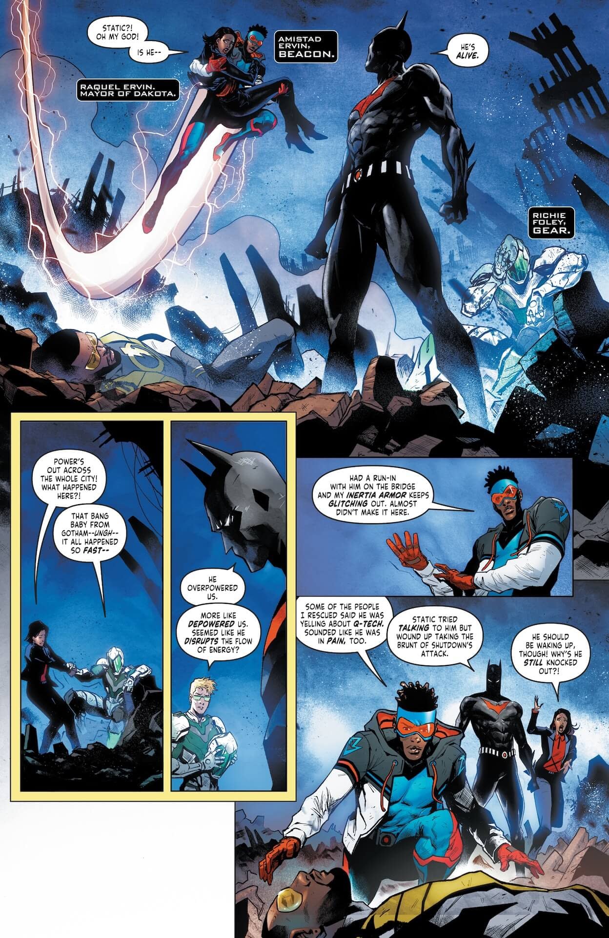 Batman Static Beyond 3 Preview Shutdown Unplugs Neo Gotham Batman Static Beyond 3 Preview Shutdown Unplugs Neo Gotham
