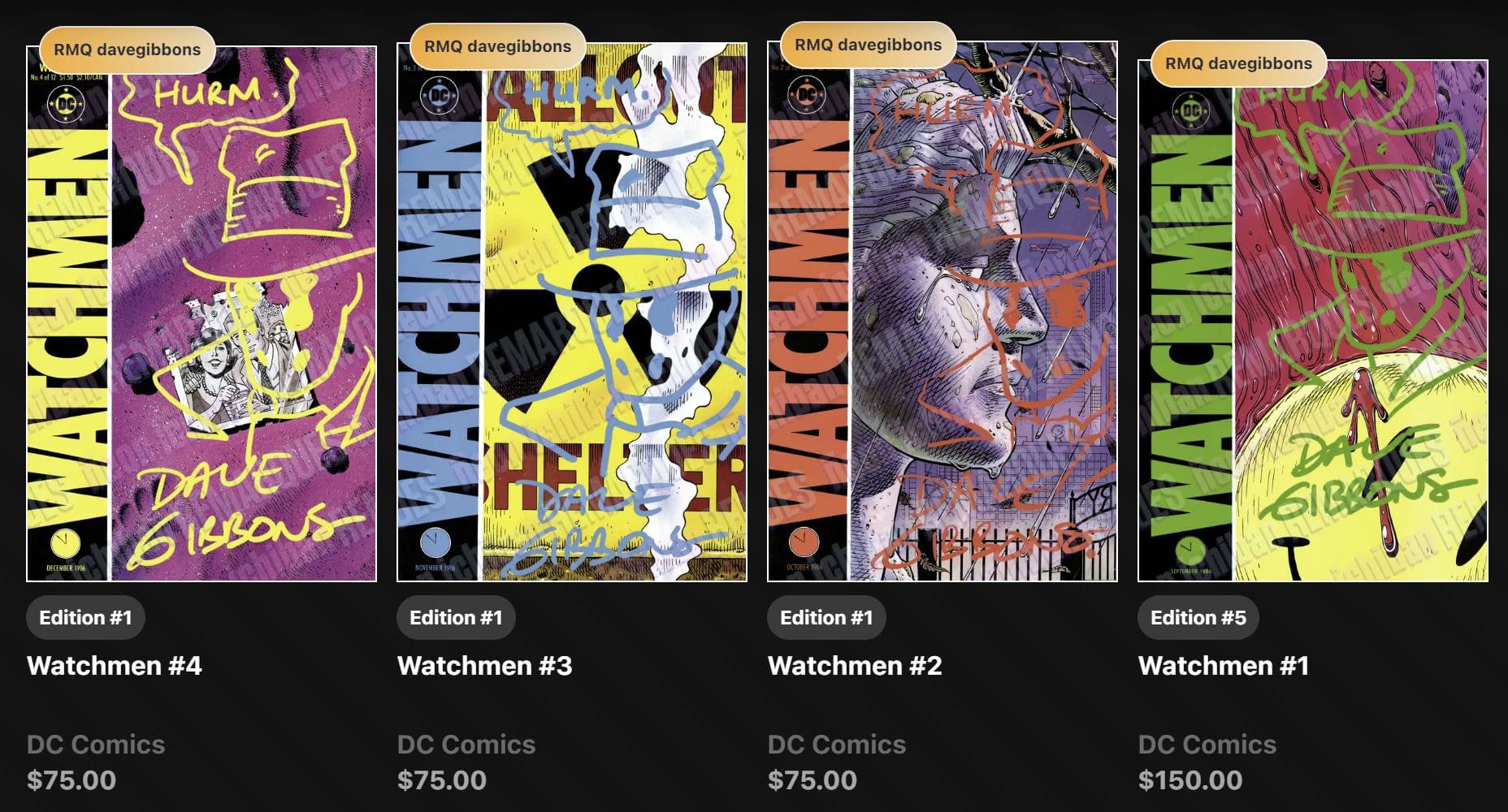 Dave Gibbons Watchmen Neon Ichiban