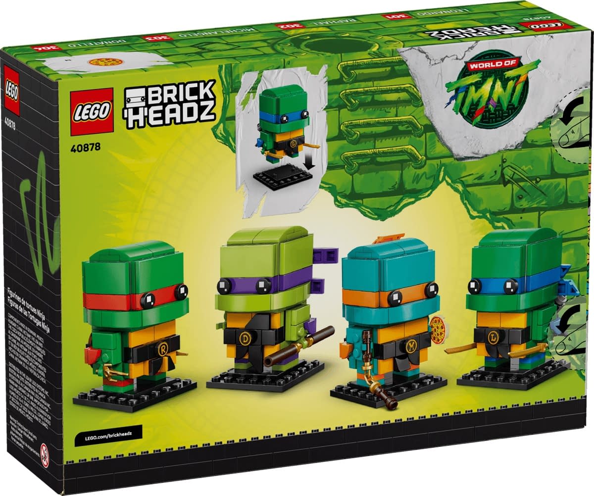 New LEGO Teenage Mutant Ninja Turtles BrickHeadz Set Announced