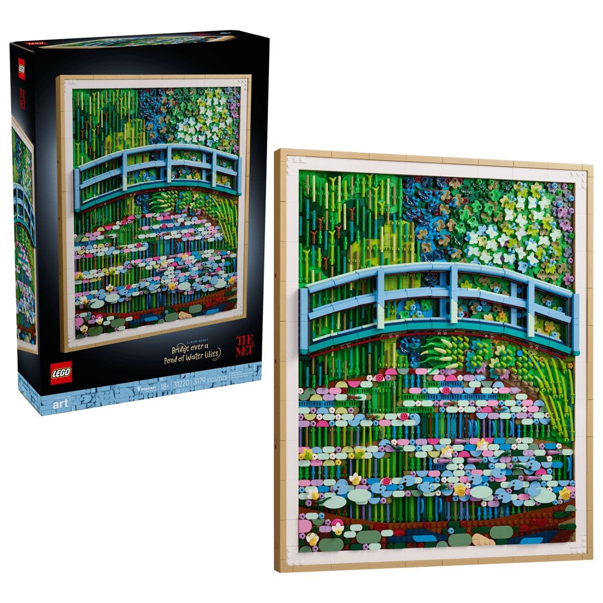 LEGO Art Claude Monet: Bridge over a Pond of Water Lilies Set Revealed