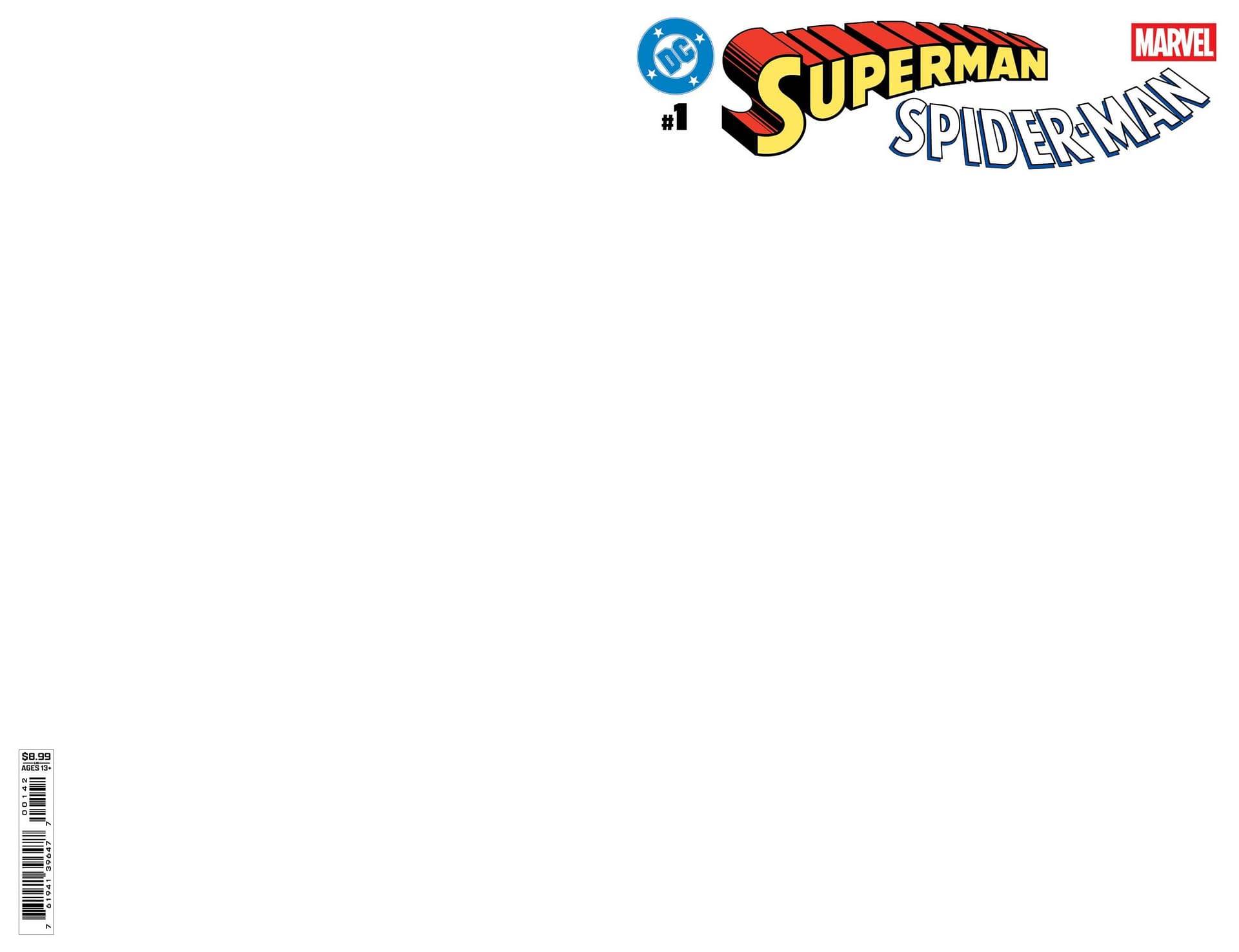 Superman/Spider-Man #1 blank sketch variant