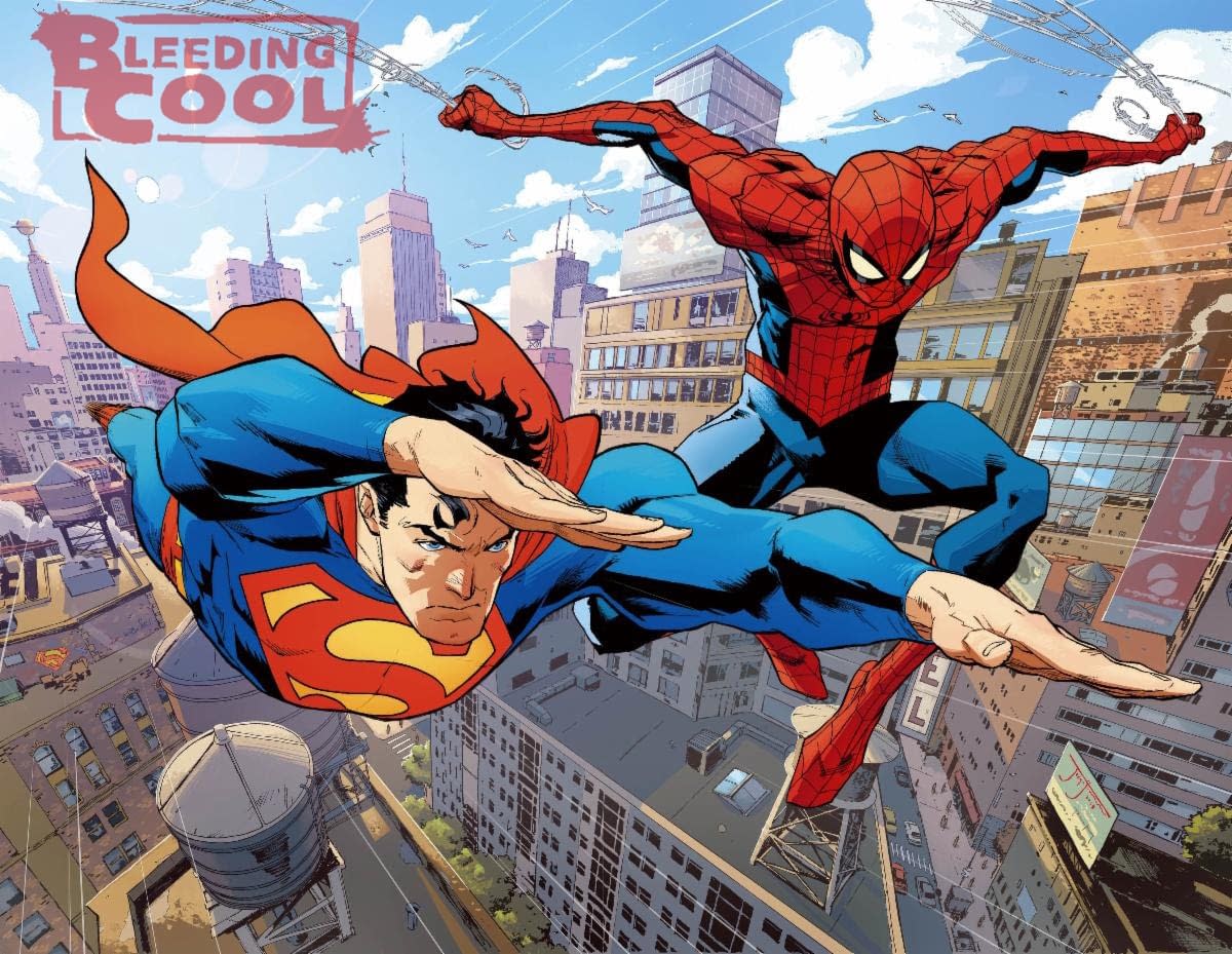 Superman/Spider-Man page by Jorge Jimenez