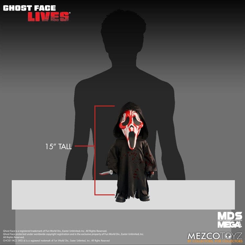 Slay with Mezco Toyz New MDS Mega Scale Bloody Ghost Face Figure