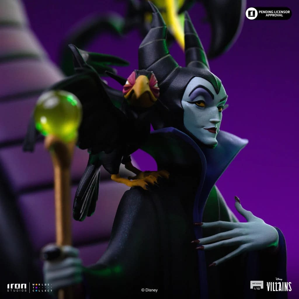 Disney's Villains Maleficent & Dragon Statue Revealed by Iron Studios